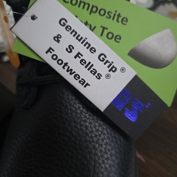 ⭐️40% Off⭐️ S. Fellas Genuine Grip Poseidon Men's Work Boots in Black - Picture 15 of 16